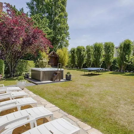 La Cote Fleurie - 5 Bdr - Garden & Jacuzzi - Tourgeville Plage ヴィラ *